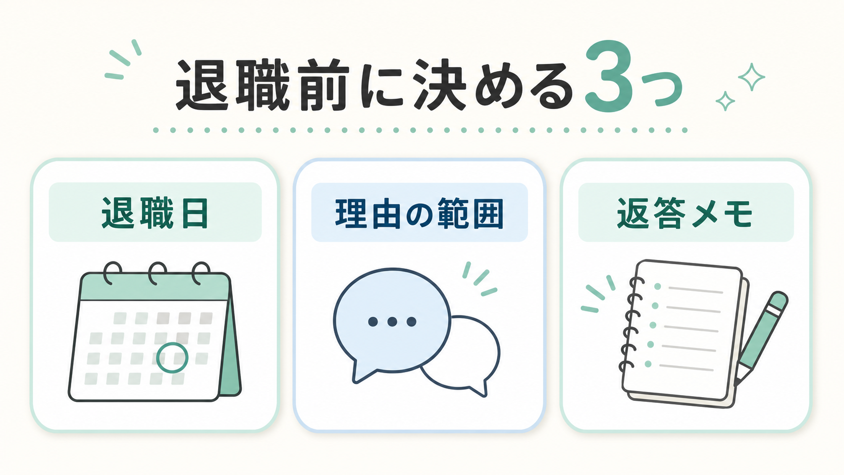 退職前に決める3つ
