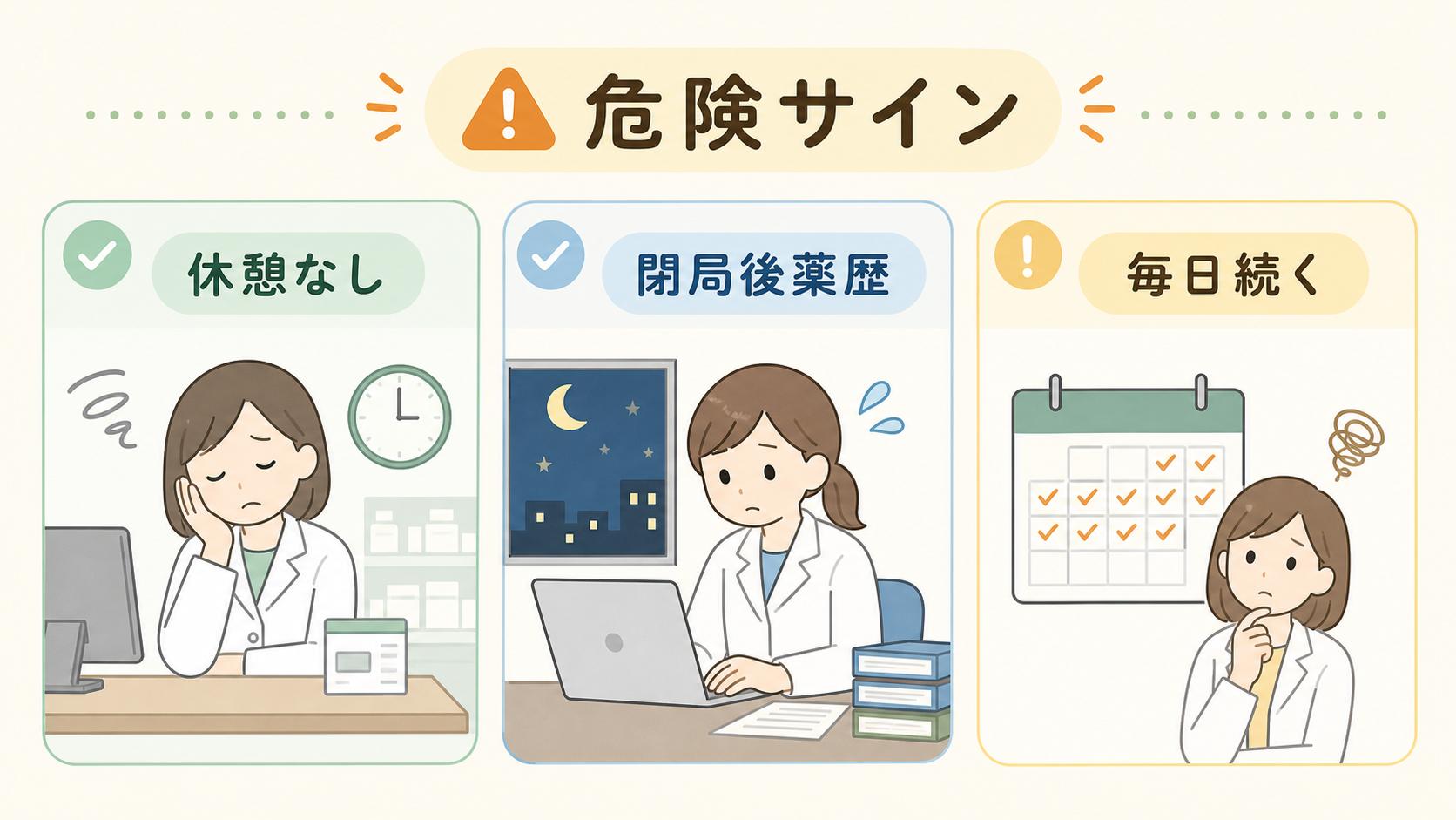 薬歴残業の危険サイン